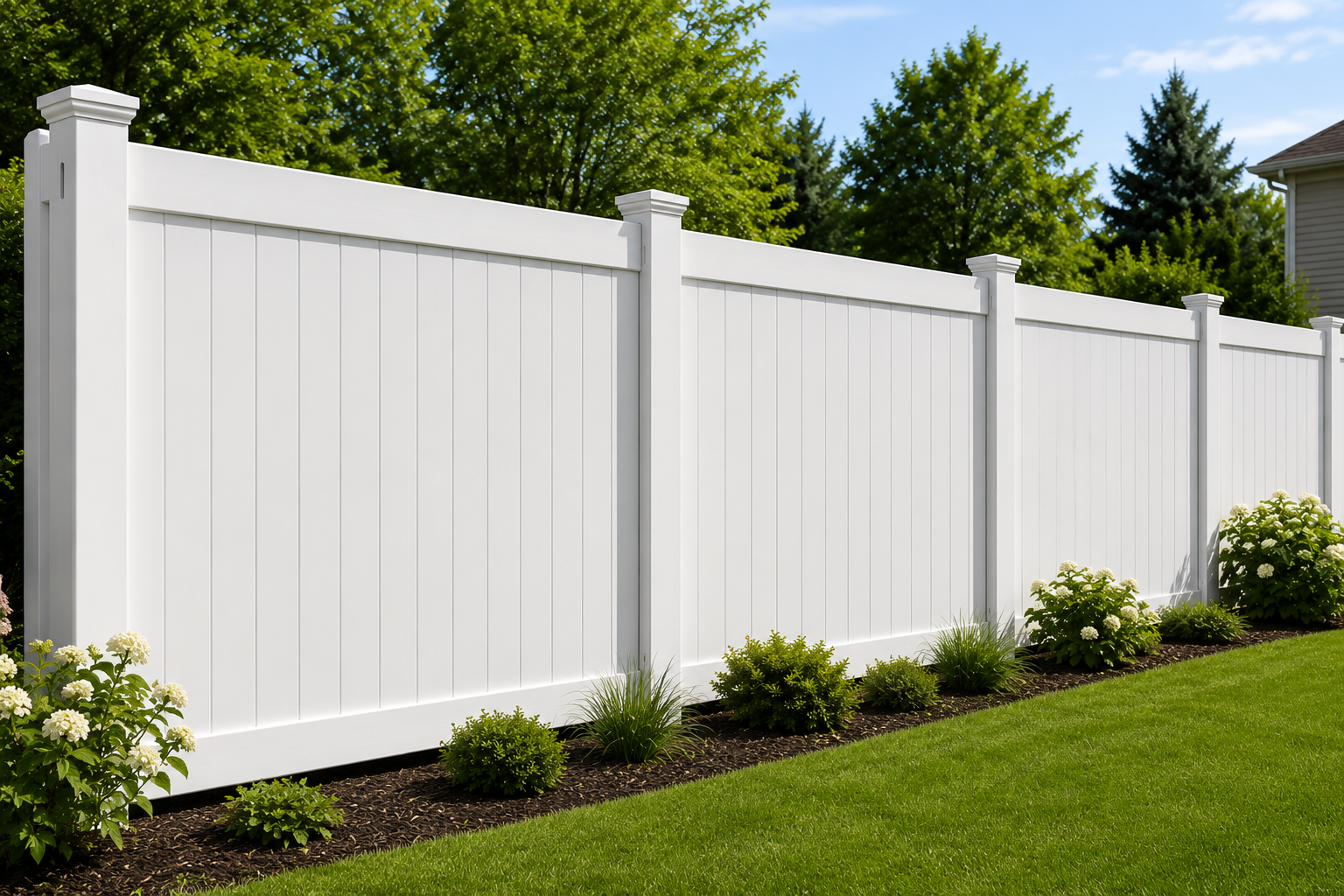 PVC fence profiles and components